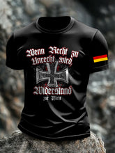 Herren Wenn Recht zu Unrecht wird bedrucktes T-Shirt